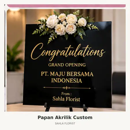 Papan Bunga Akrilik Pematangsiantar